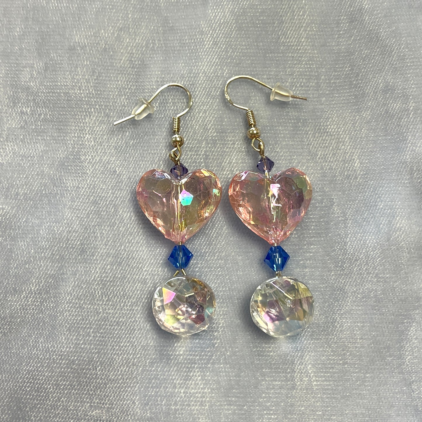 Enchanted Heart Crystal Droplet Earrings